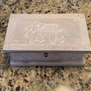 Handcrafted Wooden Elephant Box